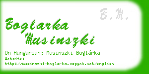 boglarka musinszki business card